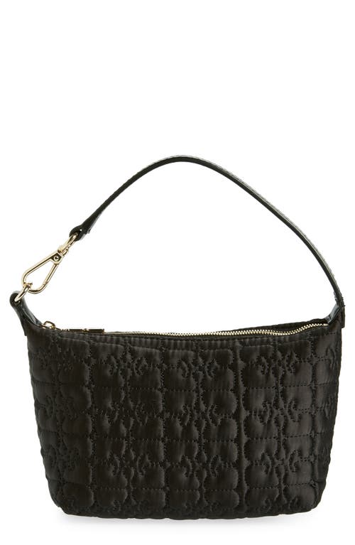 Ganni Butterfly Recycled Polyester Convertible Shoulder Bag in Black at Nordstrom