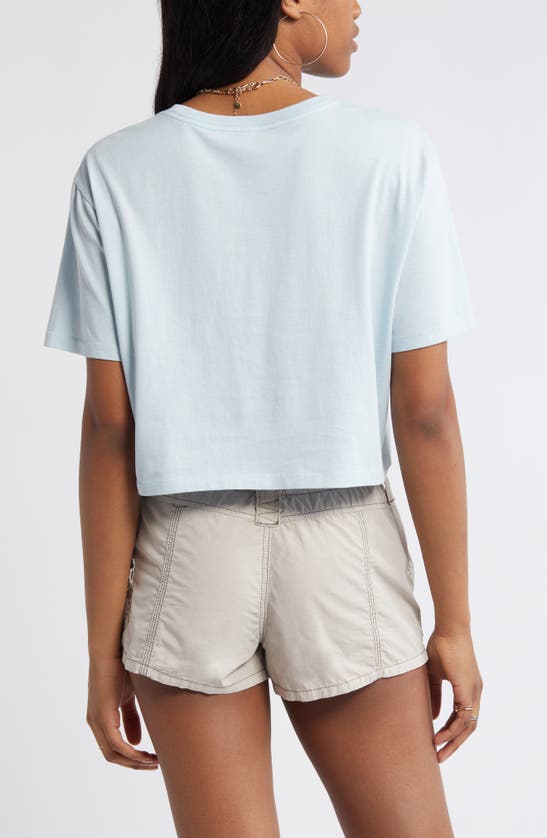 Shop Bp. Oversize Crop T-shirt In Blue Omphalodes