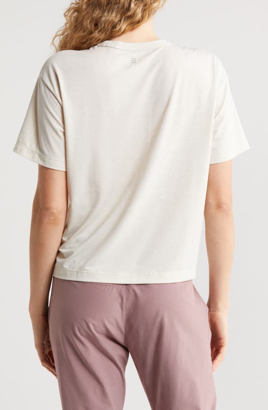 Shop Free Fly Elevate Boxy T-shirt In Heather Birch