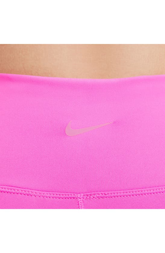Shop Nike One High Waist Split Hem Leggings In Playful Pink/ Jcg