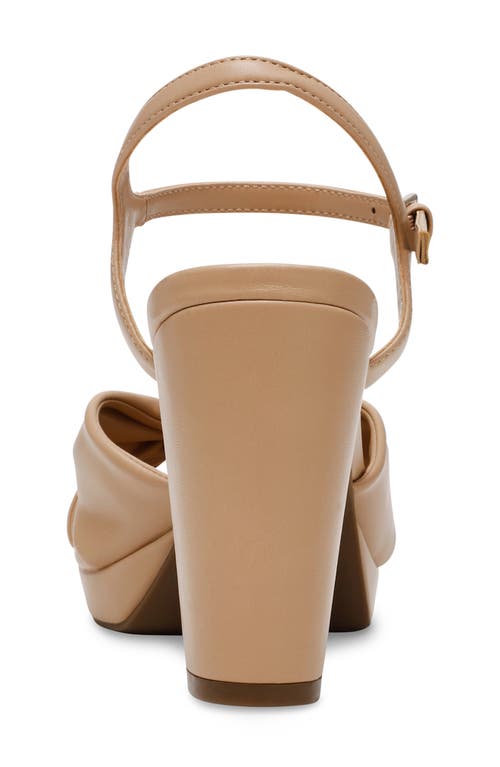 Anne Klein Velia Ankle Strap Platform Sandal In Biscotti