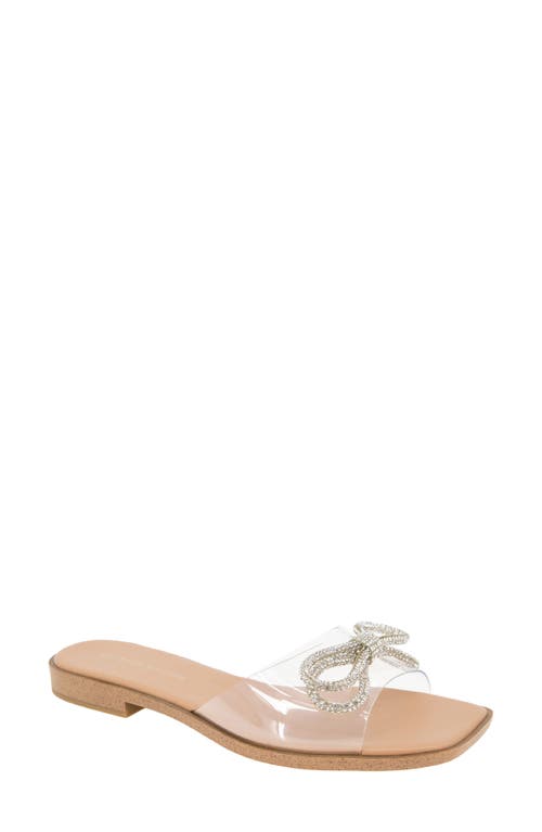 Laffi Slide Sandal in Clear/Tan