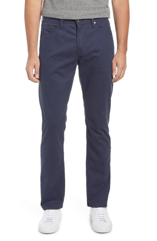 Ag Everett Sud Print Slim Straight Leg Pants In Reyes Fleet Blue