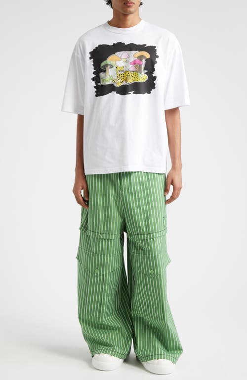 Shop Marni Wildcat Cotton Graphic T-shirt In Lily White