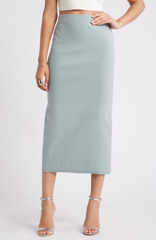 Shop Open Edit Luxe Sculpt Maxi Skirt In Teal Pond