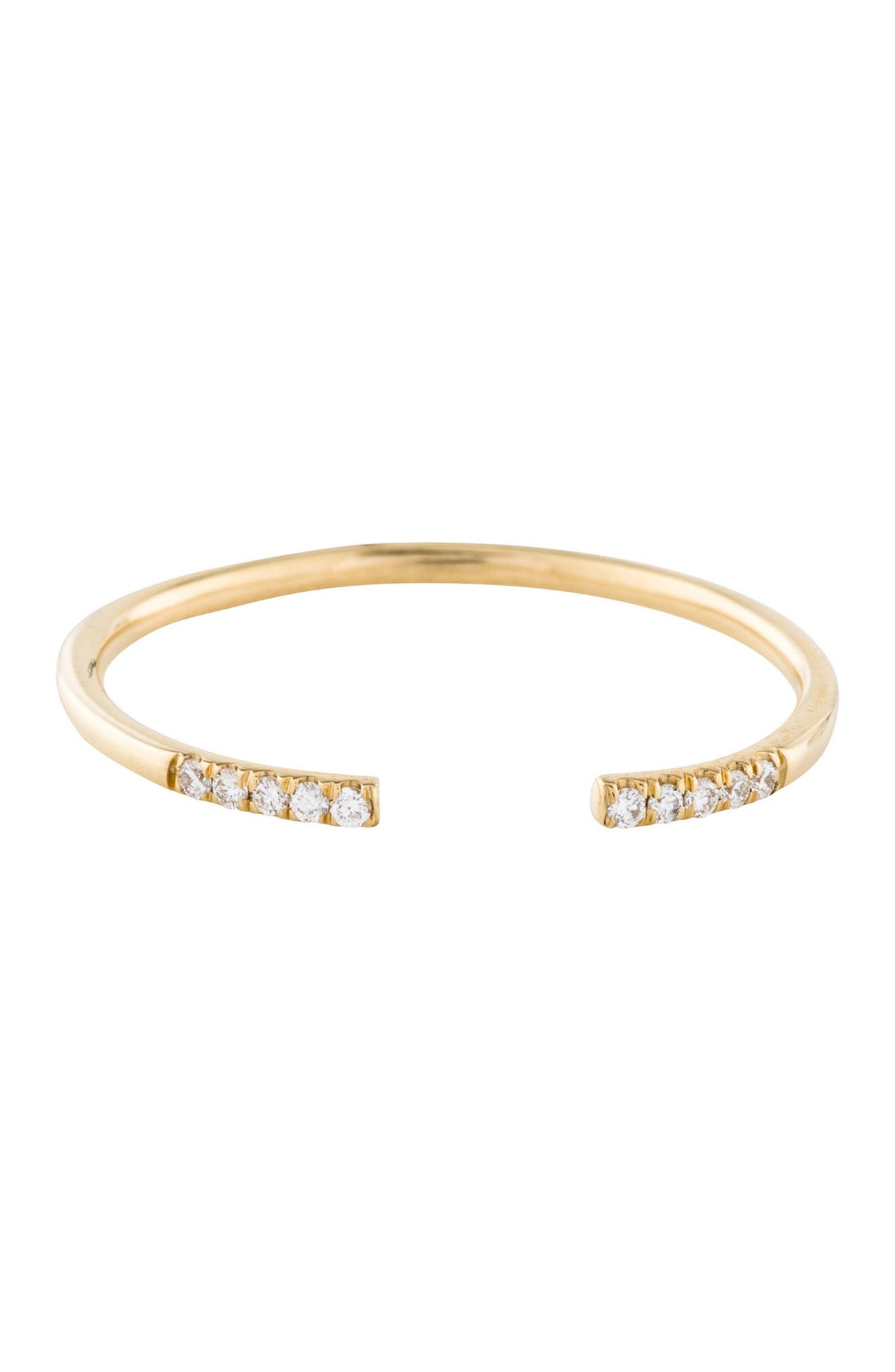 Adornia Fine 14k Yellow Gold Diamond Pave Open Band Ring