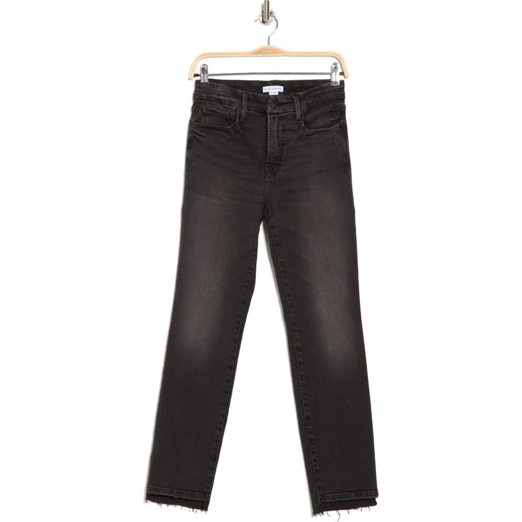 Shop Good American Good Classic Step Hem Jeans In Black271