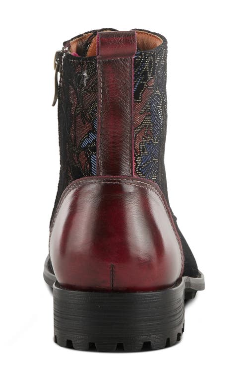 L'artiste By Spring Step Elton Bootie In Cabernet Multi