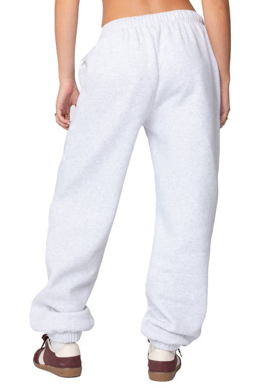 Shop Edikted Billiard Oversized Joggers In Gray-melange