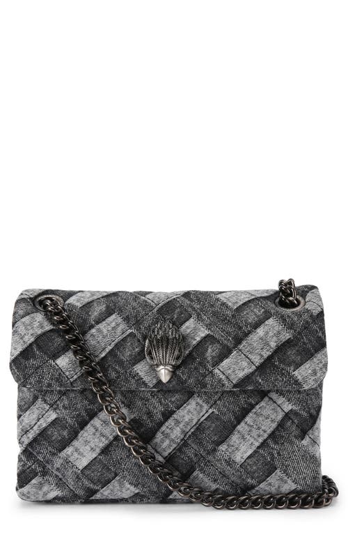 Kurt Geiger London Mini Kensington Soft Denim Convertible Crossbody Bag in Black at Nordstrom