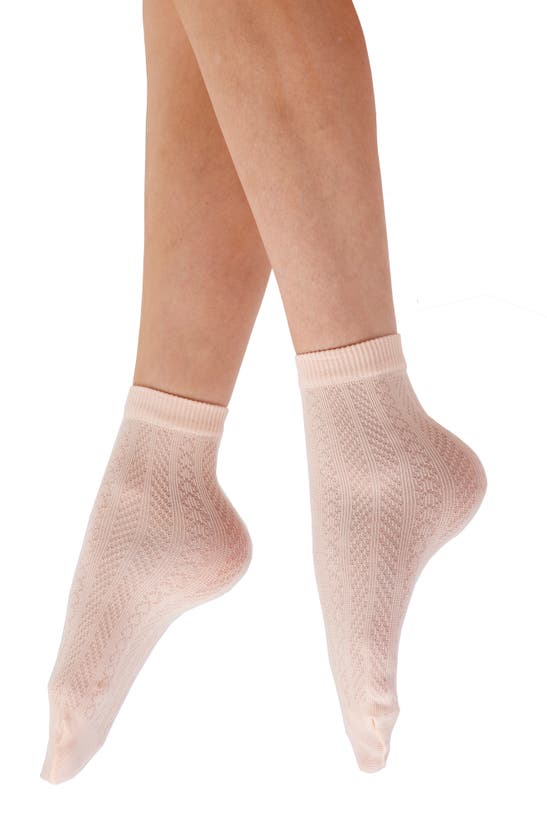 Pretty Polly Babydoll Sheer Ankle Socks In Pink