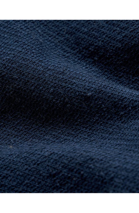 Billy Reid Hemp & Cotton Knit Polo In Carbon Blue
