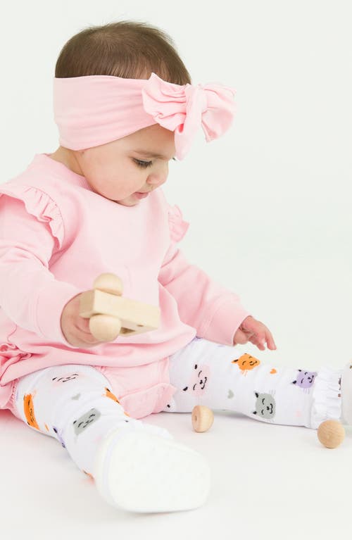 Shop Rufflebutts Sweatshirt Bubble Romper & Cat Leggings Set In Purr-fect Pals