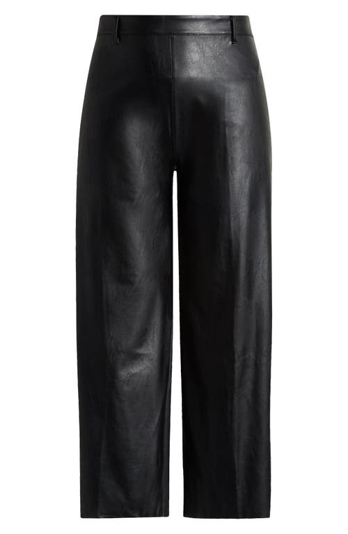 Shop Lyssé High Waist Faux Leather Wide Leg Pants In Kohl Black