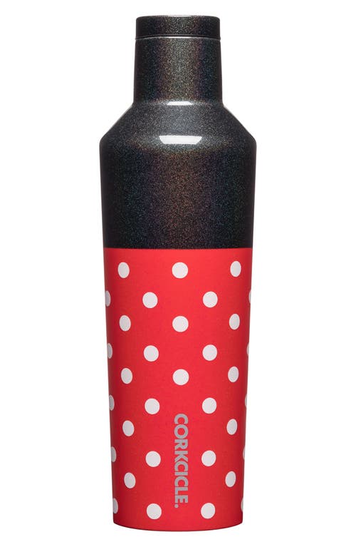 Corkcicle 16-Ounce Insulated Canteen in Minnie- Polka Dot Red at Nordstrom