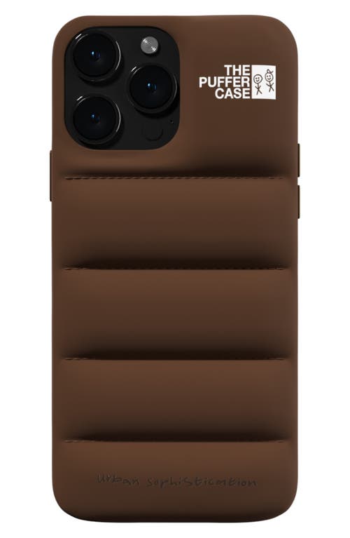 Urban Sophistication The Puffer Case iPhone 14 Pro Case in Hot Chocolate at Nordstrom
