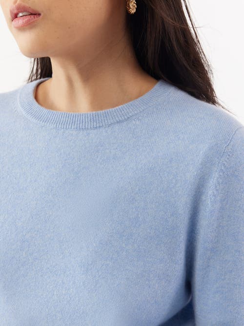 Shop Gobi Cashmere Crew Neck Sweater In Light Blue