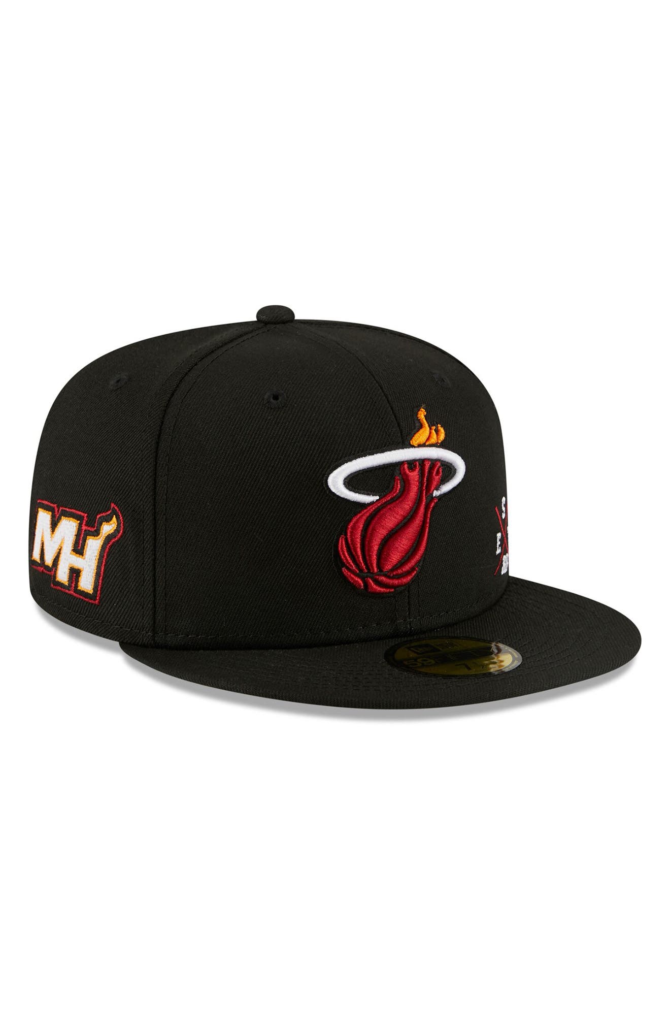 New Era Men's New Era Black Miami Heat Multi 59FIFTY Fitted Hat | Nordstrom