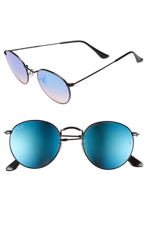 Ray Ban Ray-ban Icons 50mm Round Sunglasses In Black/blue