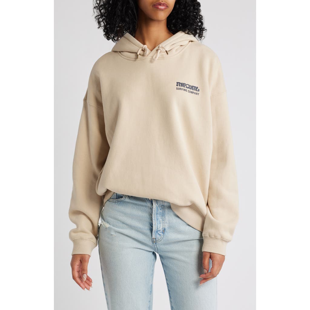 Rip Curl Surf Puff Print Graphic Hoodie In Natural