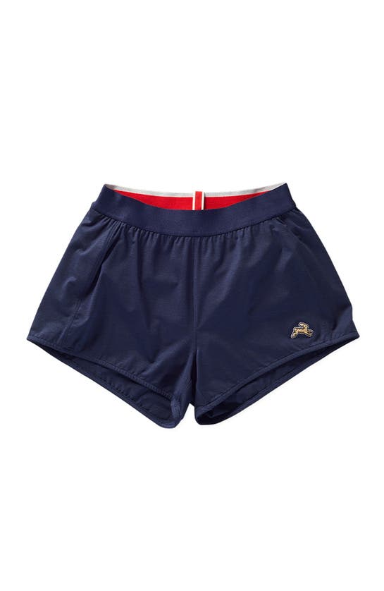 Shop Tracksmith Session Speed Shorts In Navy