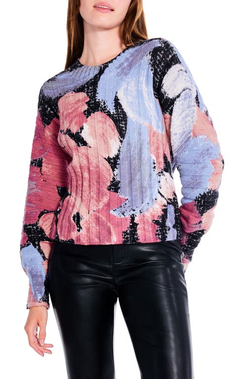 NIC+ZOE Autumn Bloom Rib Sweater in Pink Multi