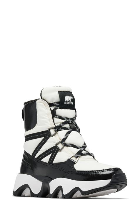 Black and white winter boots hotsell