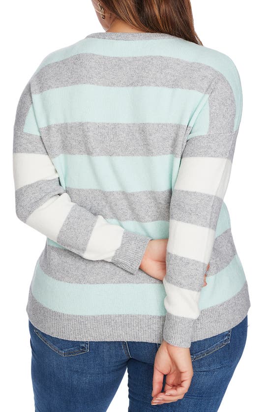 Shop Court & Rowe Stripe Sweater In Silver Heather