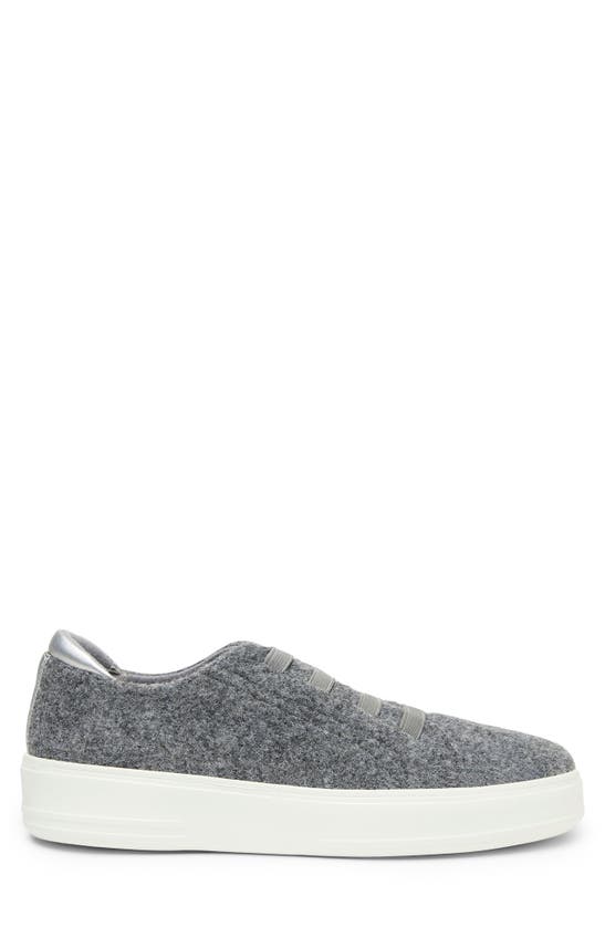 Shop Original Comfort By Dearfoams Sport Foam Elastic Lace Slip-on Sneaker In Light Grey