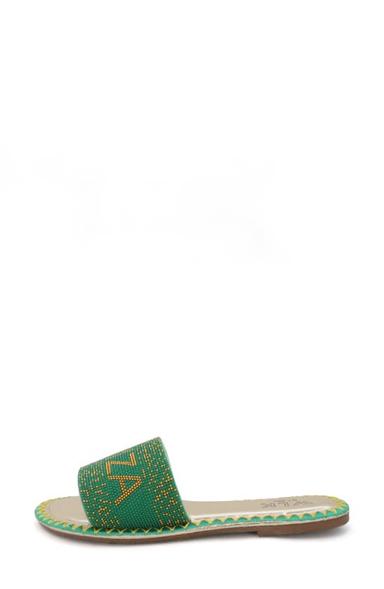 Wlk By S. Miller Natalie Slide Sandal In Green