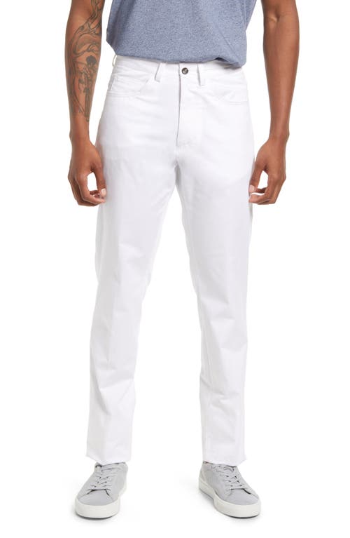 Berle Charleston Khakis Flat Front Stretch Twill Pants in White