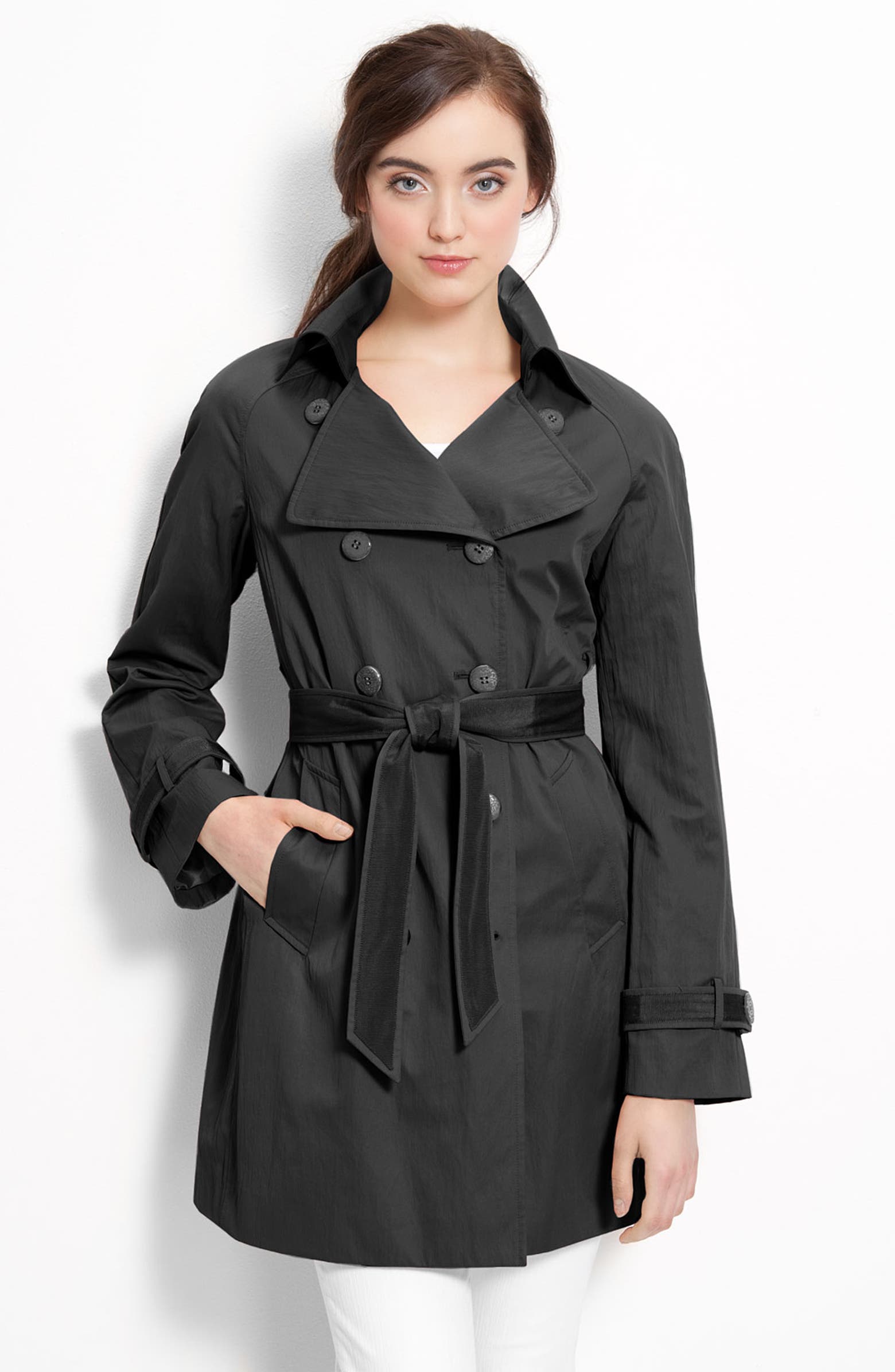 Elie Tahari Double Breasted Trench Coat | Nordstrom