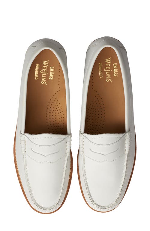 Shop G.h.bass Whitney Weejuns® Penny Loafer In White Soft Calf