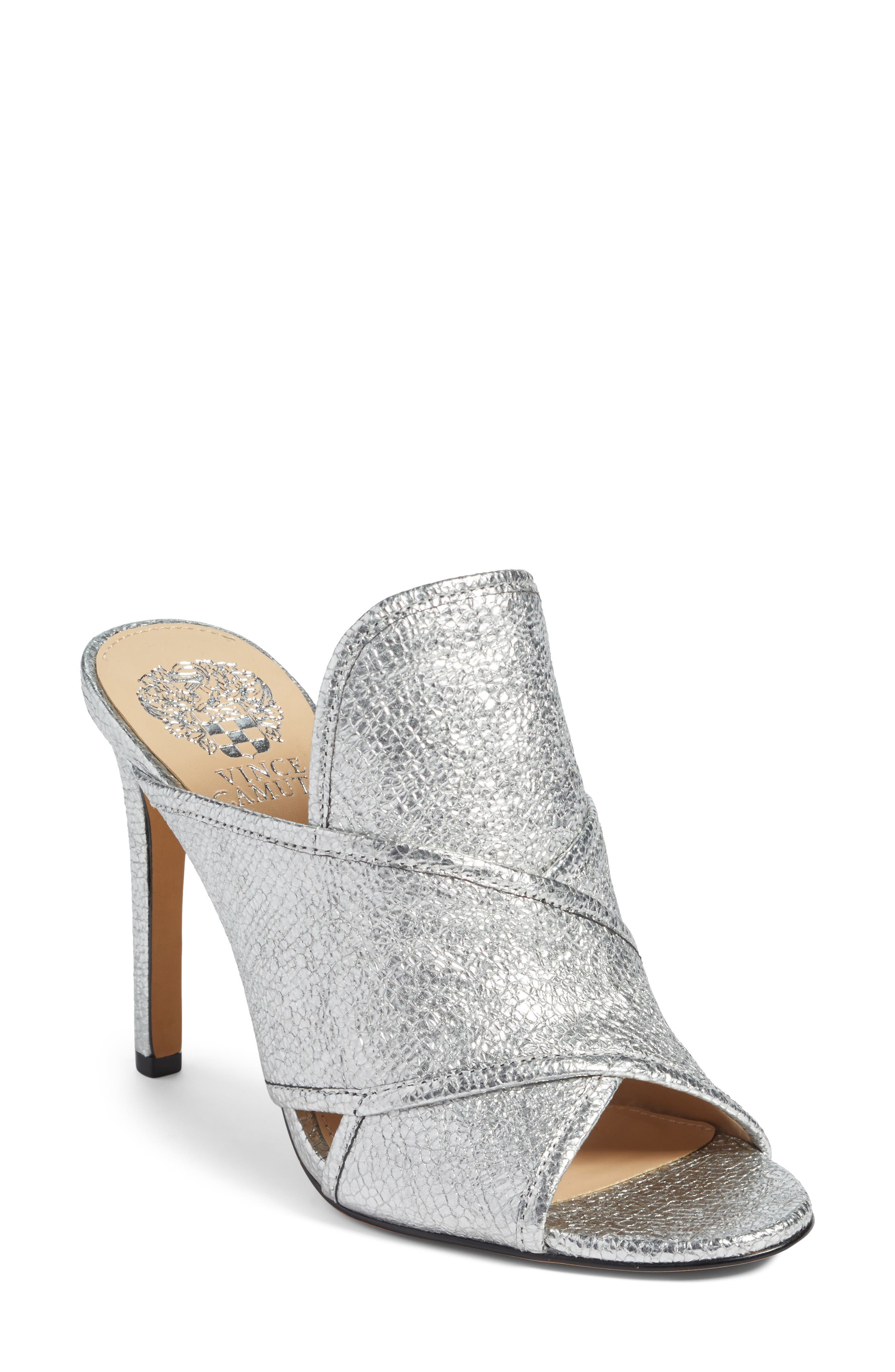 silver mules nordstrom