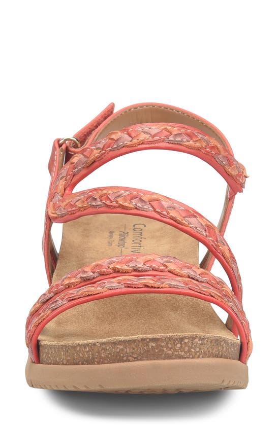 Shop Comfortiva Silvia Wedge Sandal In Tomato Multi