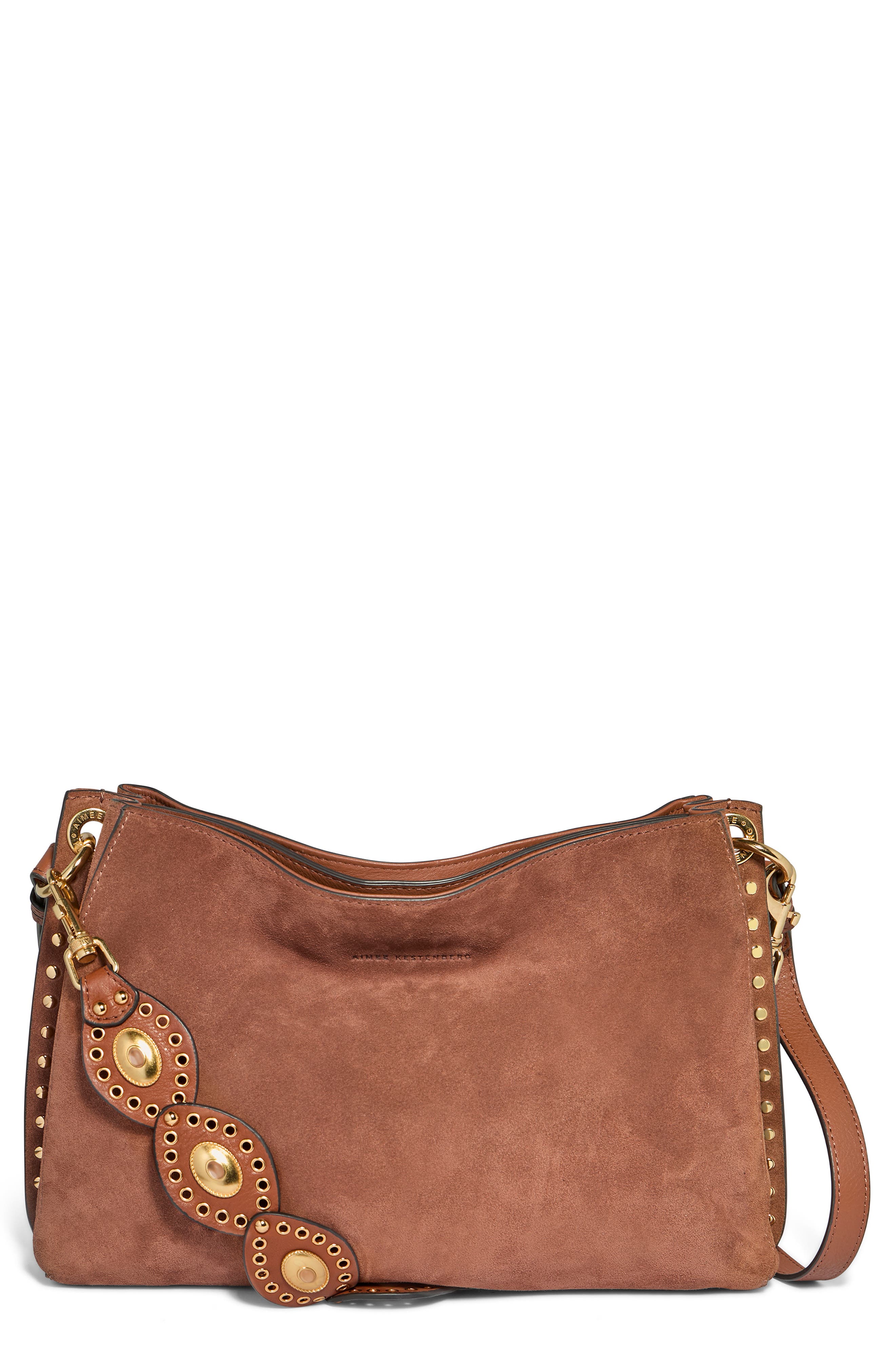 Aimee Kestenberg Roma Shoulder Bag In Nutshell Suede