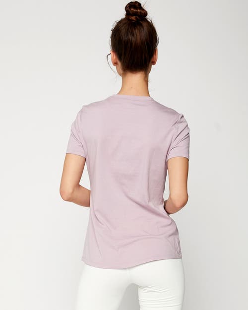 Shop Rebody Active Pima Go Short Sleeve Top In Stone Mauve