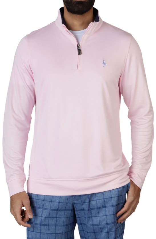 Tailorbyrd Quarter Zip Pullover In Lt. Pink