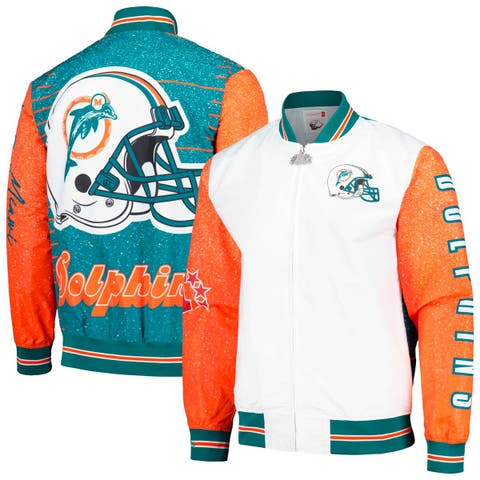 New Men Miami Dolphins Hoodie Sideline Athletic Performance Full zip Jacket  Coat