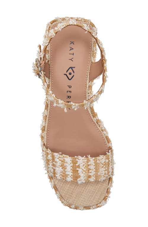 Katy Perry The Busy Bee Ankle Strap Platform Sandal In White Multi
