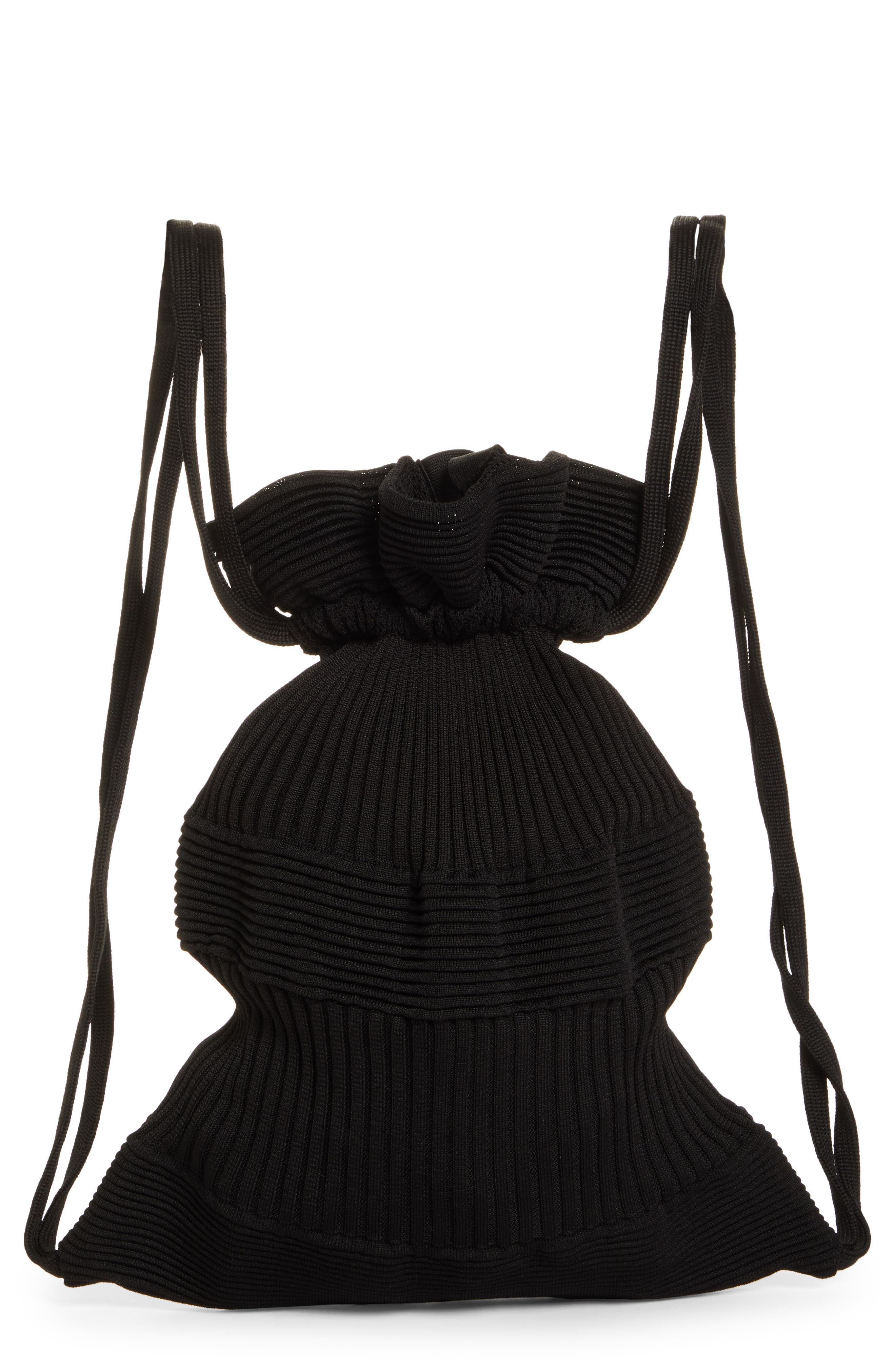 CFCL Rib Knit Backpack in Black | Smart Closet