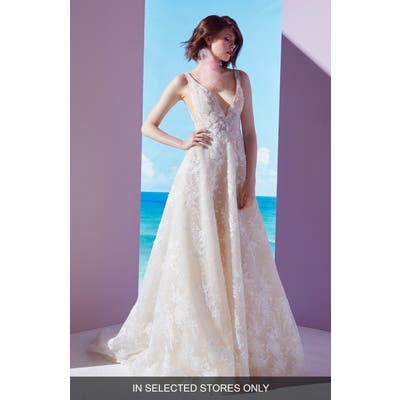 Ines By Ines Di Santo Beckette Embellished Ballgown, Size IN STORE ONLY - Ivory
