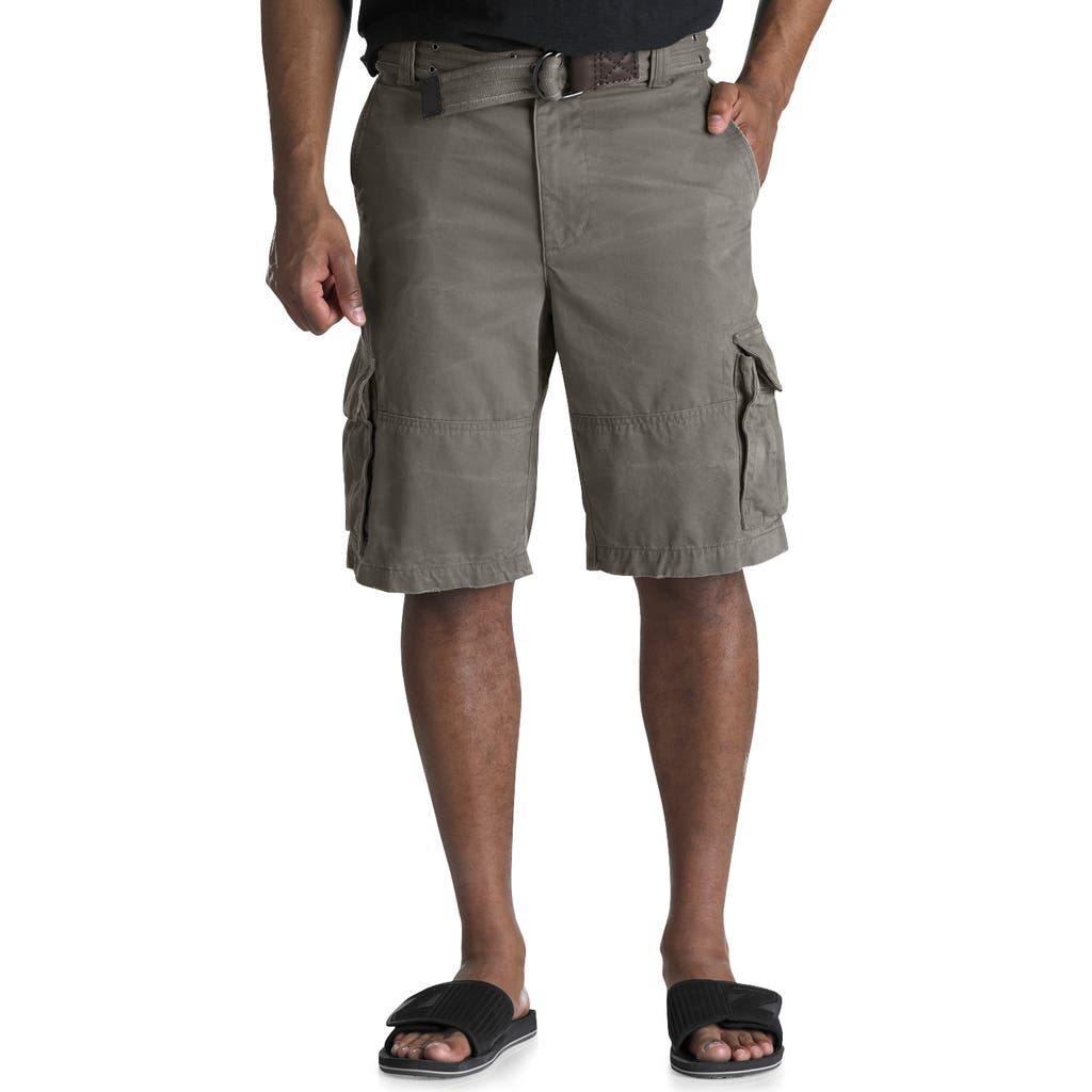 Society Of One Distressed Cargo Shorts In Gray