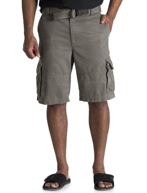 Shop Society Of One By Dxl Distressed Cargo Shorts In Heather Grey