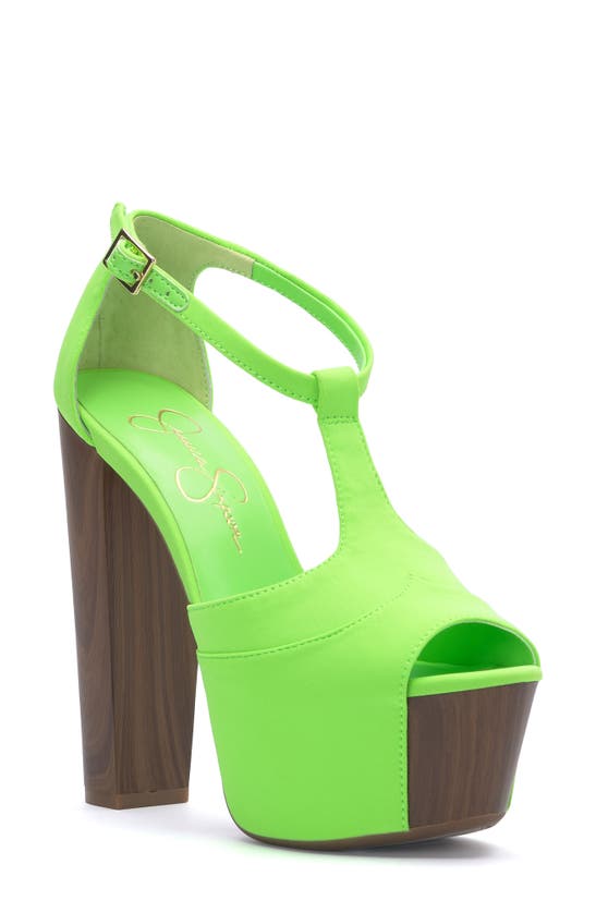 Jessica Simpson Women's Dany Sandal In Neon Green