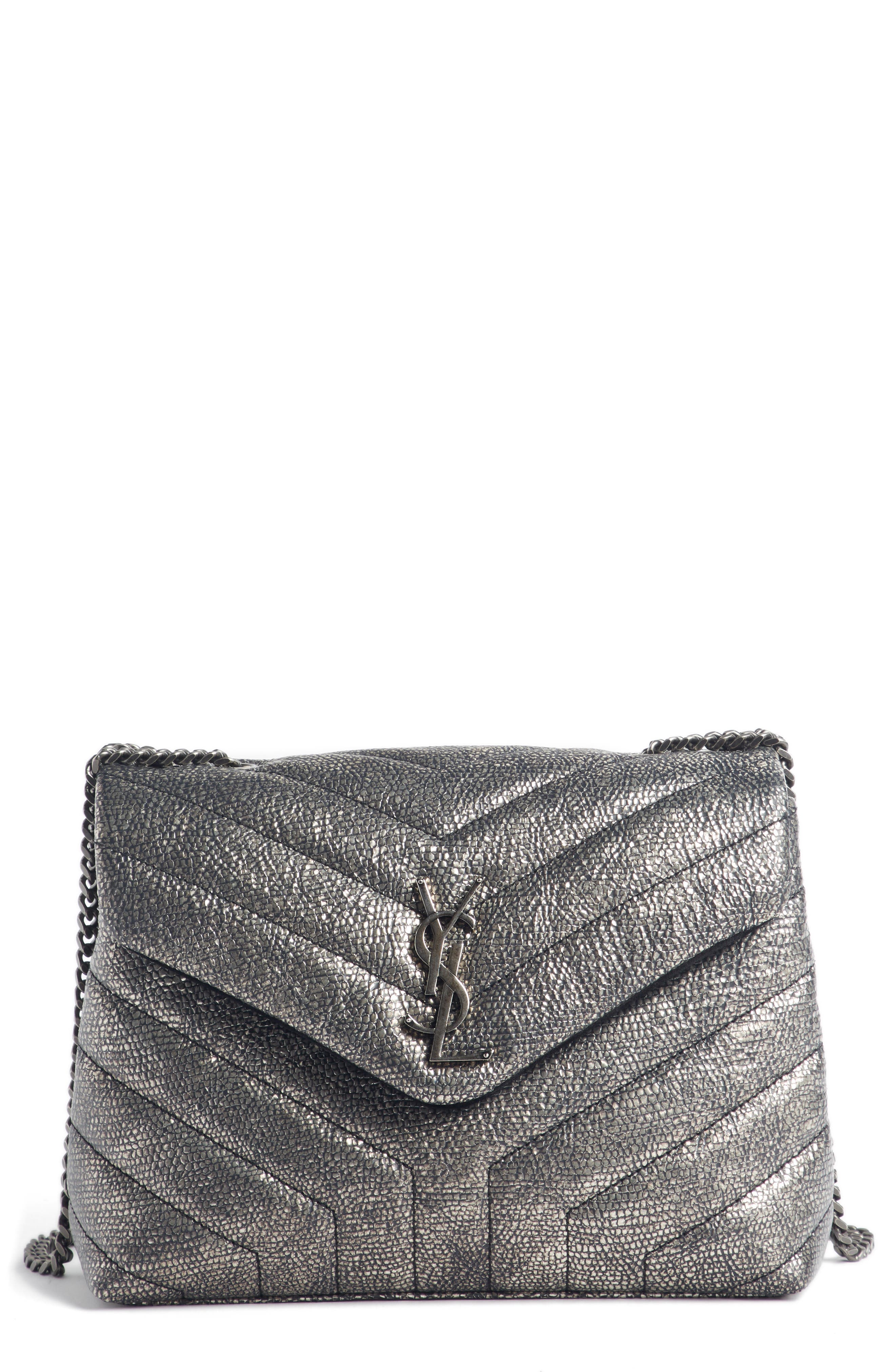 Saint Laurent Loulou Small Metallic Leather Shoulder Bag Nordstrom