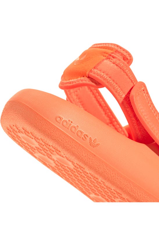 Shop Adidas Originals Adifoam Adilette Slide Sandal In Solar Red