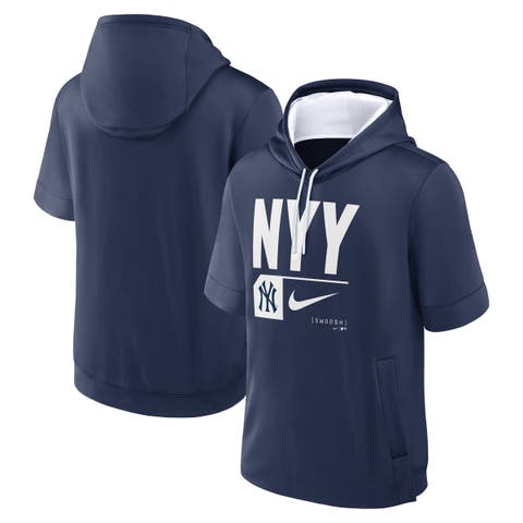 Men's Nike Navy New York Yankees Tri Code Lockup Short Sleeve Pullover Hoodie