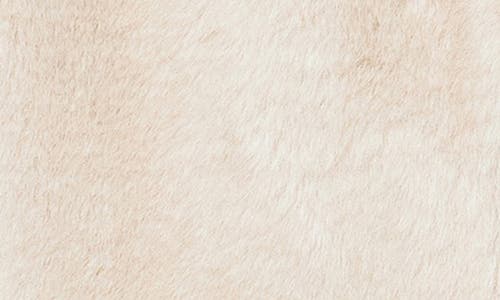 Endless Rose Oversize Lapel Faux Fur Jacket In Beige