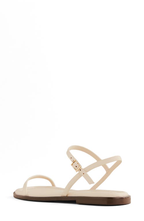 Shop Reformation Lake Flat Sandal In Almond Leather